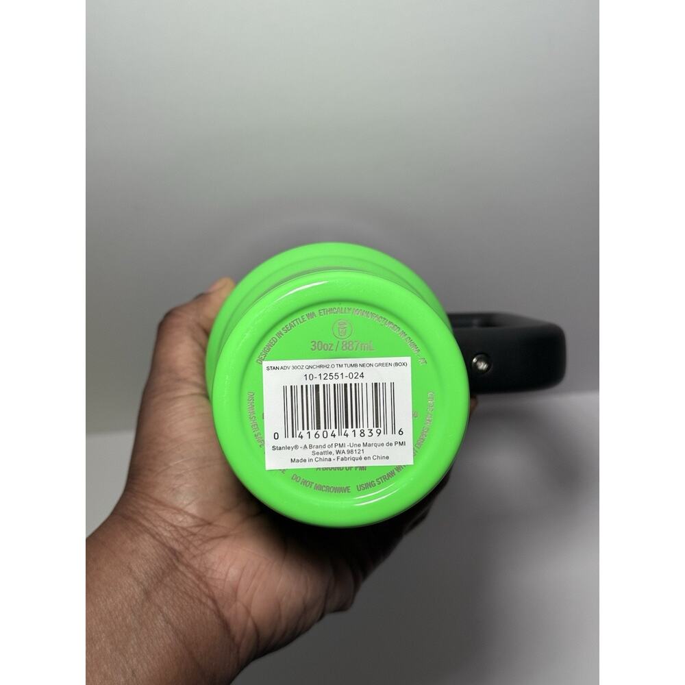 Stanley Limited Edition GREEN NEON YELLOW NEON 30oz Quencher Tumbler Set BNWT - Picture 7 of 15
